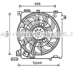 AVA QUALITY COOLING ol7635 -  Вентилятор, охлаждение двигателя